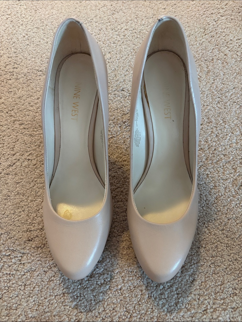 Nine West Blush Nude Round-Toe Pumps